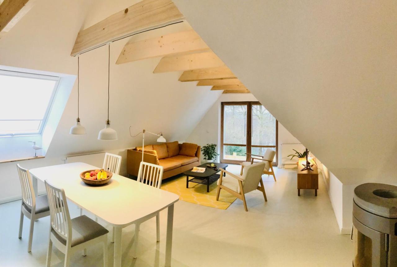 Moorblick! Grosse Dachwohnung Mit Kamin Und Sauna Leck Kültér fotó